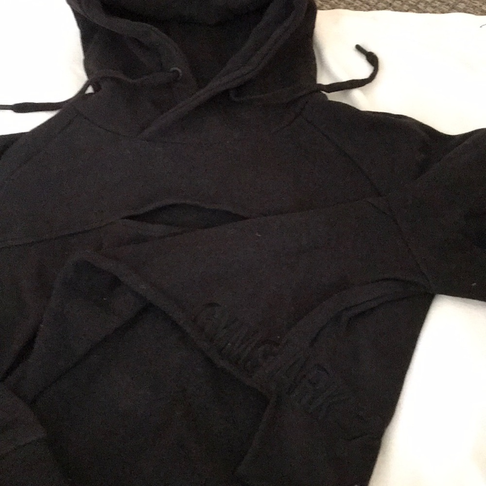 Large black crop Gymshark hoodie